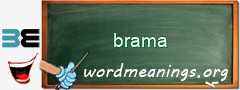 WordMeaning blackboard for brama